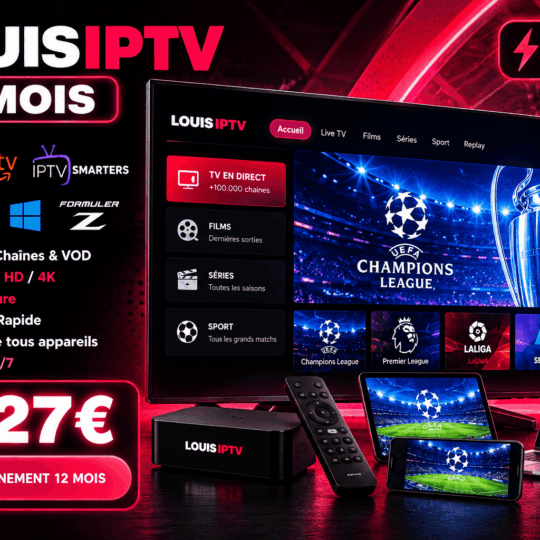 Abonnement IPTV 12 Mois - Qualité Full HD - Activation Très Rapide